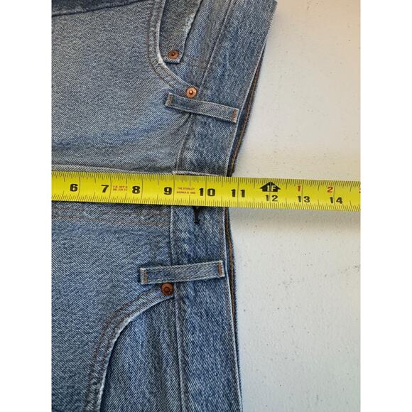 Levis Premium 501 Shorts Womens 29 Patchwork Distressed High Rise Denim Frayed - Picture 7 of 13